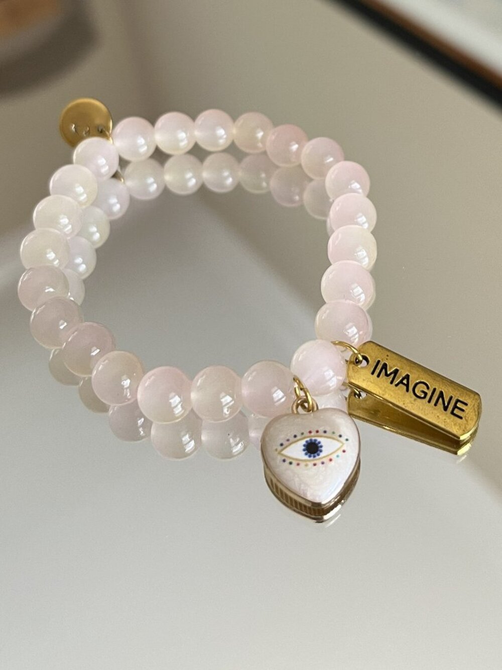 Charmze Stackable Stretch Evil Eye Imagine Beaded Bracelet NEW - Picture 1 of 1